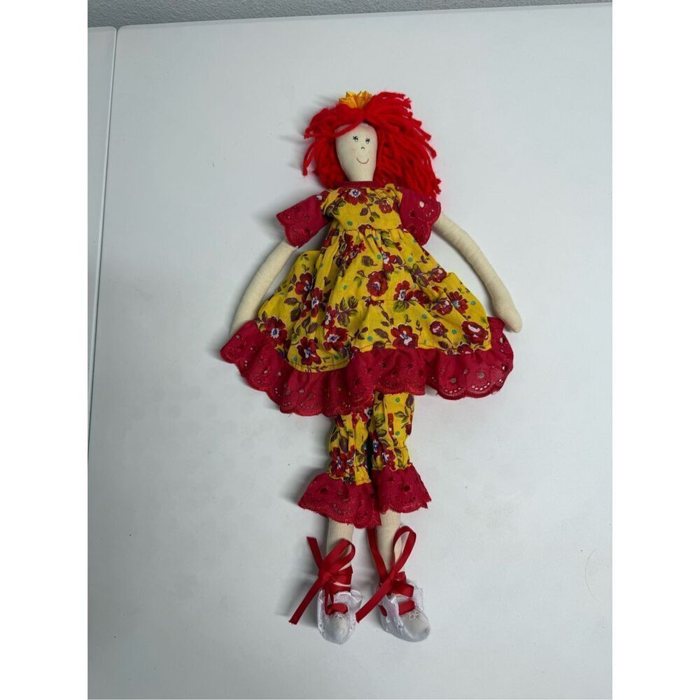 Rare Vintage Handcrafted Ann Raggedy Doll 19”